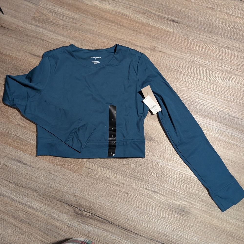 Banana Republic Blue Crop Top